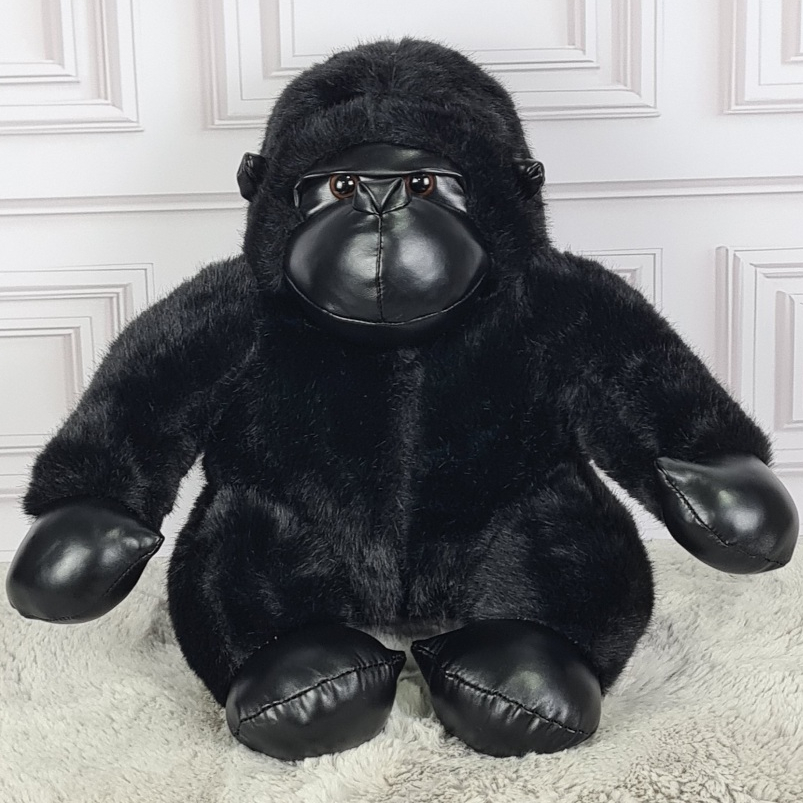 Pelúcia Gorila Realista Macaco 35cm Animal Selva Brinquedo Presente Infantil Criança Kids