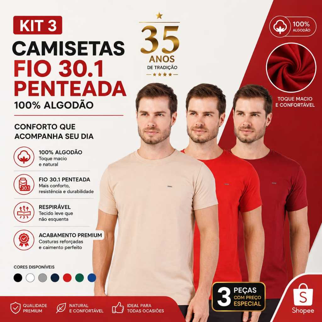 CAMISETA PREMIUM  30.1 A MAIS VENDIDA DO BRASIL CLICA AQUI E COMPRE
