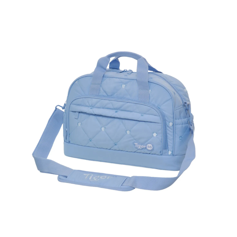 Mala Maternidade Tigor T Tigre 42cm Média Com Zíper e Alças Ajustáveis Azul Original - Pacific