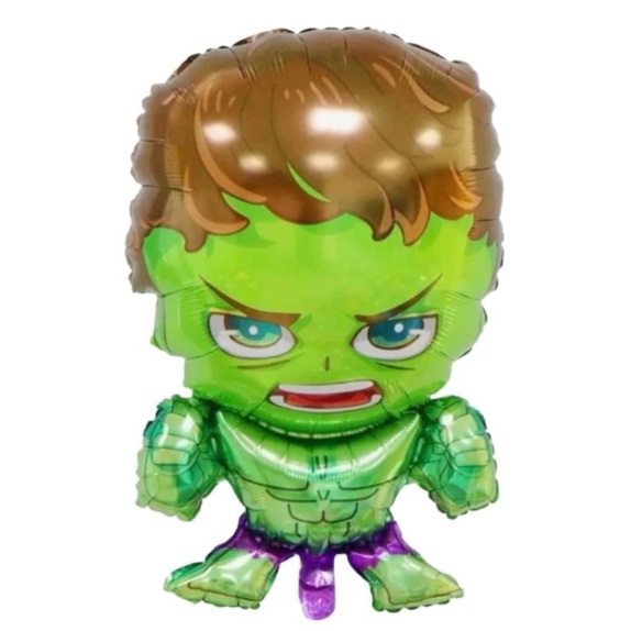 kit 5 Balão O incrível Hulk metalizado Festa Heróis Vingadores Enfeite decoração de festa Gás hélio Boneco