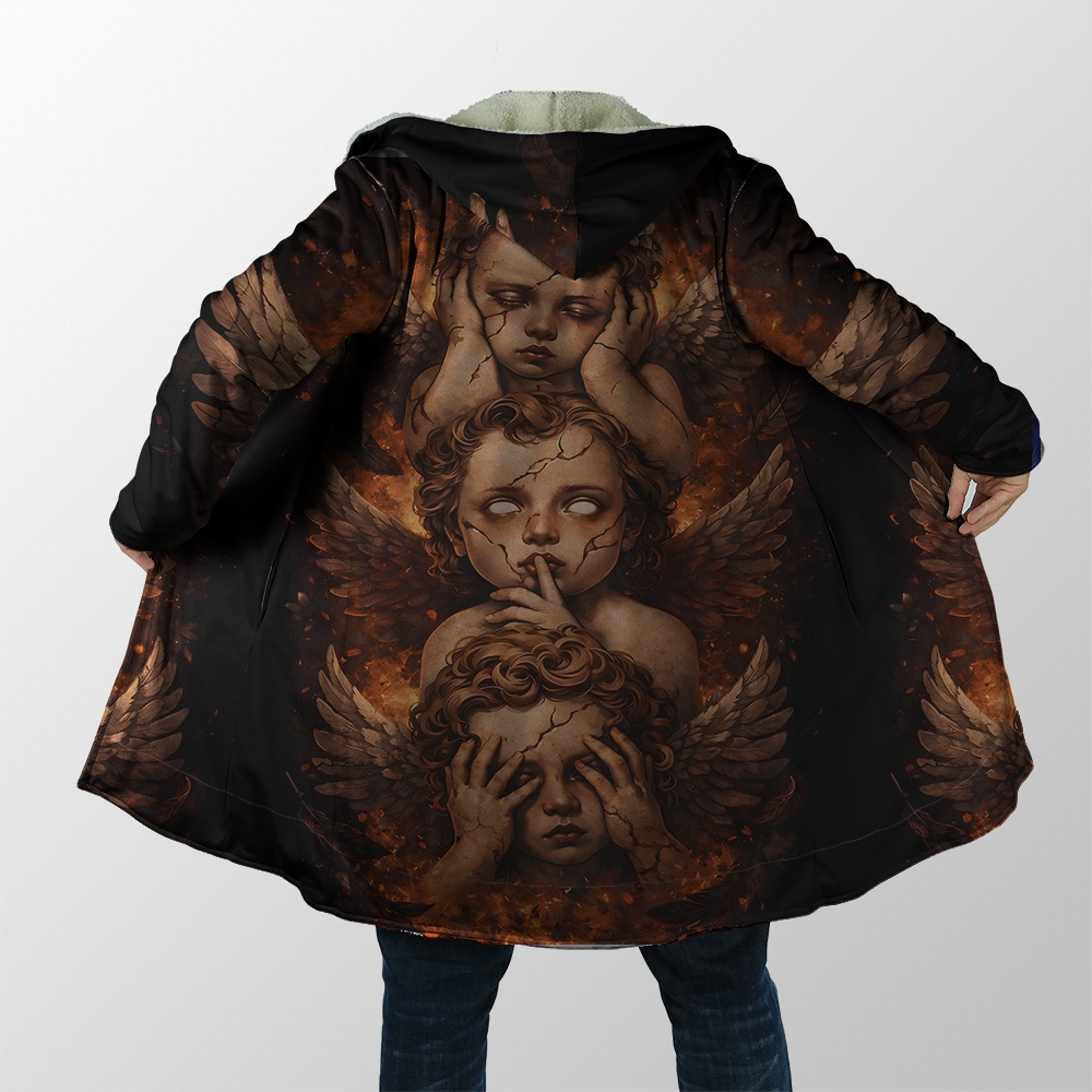 sobretudo Anjo Arcanjo religiao jesus Forro Lã De Carneiro bobojaco Unissex plus size religiao teddy blusa frio grosso 1