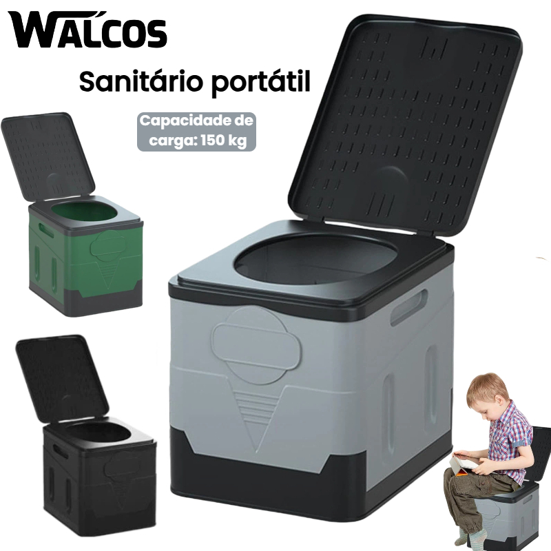 WALCOS Vaso Sanitário Portátil Banheiro Quimico 20 Lts Camping