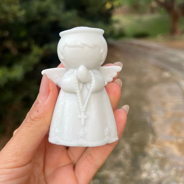 Imagem Anjinho Da Guarda Infantil em Resina Lembrança Batizado 7cm
