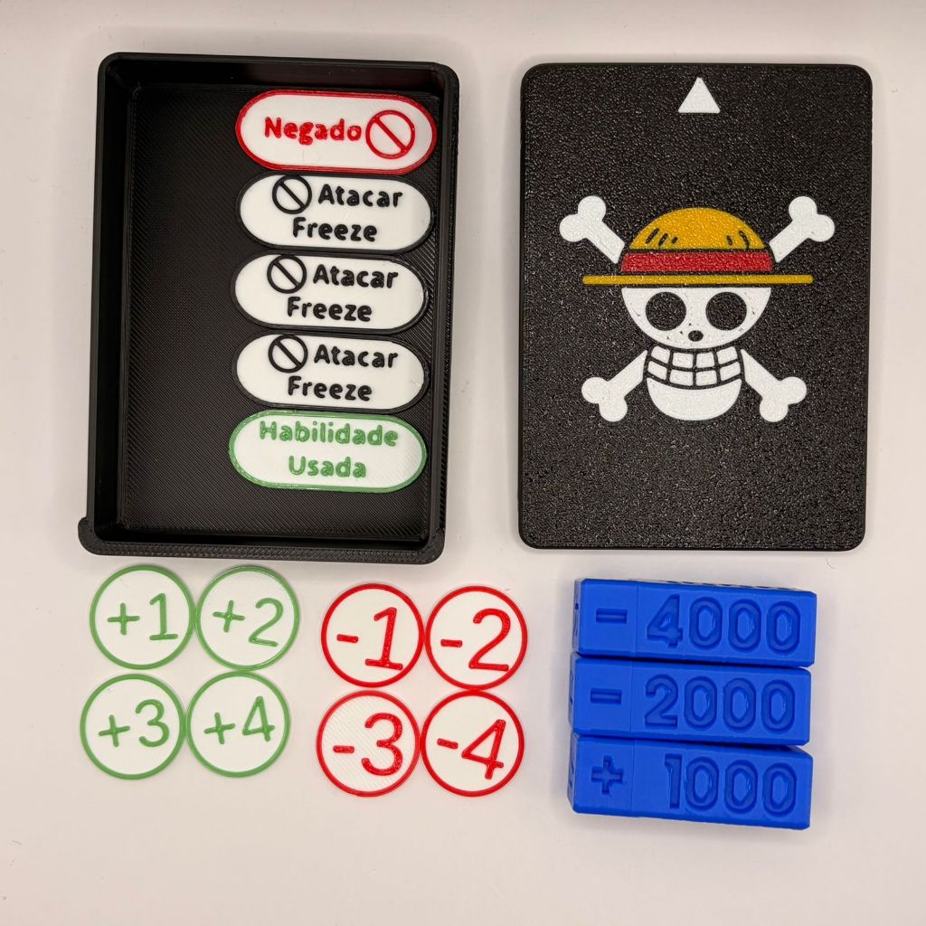 One Piece TCG - caixa de acessórios e Insert para Mini Tin (latinha) OPTCG