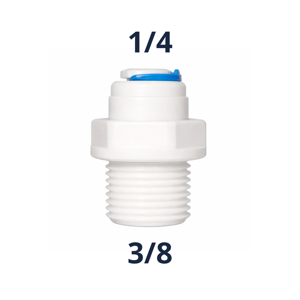 Adaptador Reto Engate Rápido 1/4 X Rosca 3/8 – Filtro de Água, Purificador e Mangueira
