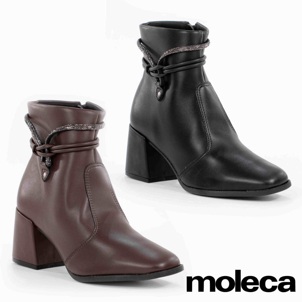 Bota Moleca Classic Tiras Salto Bloco Original Confortável Inverno 2026
