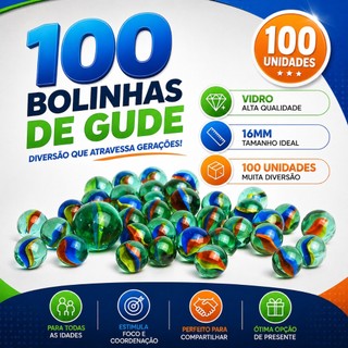 100 Gude América Bolinha Peteca Fubeca Birosca Vidro Decoração Escada Jogo Tradicional