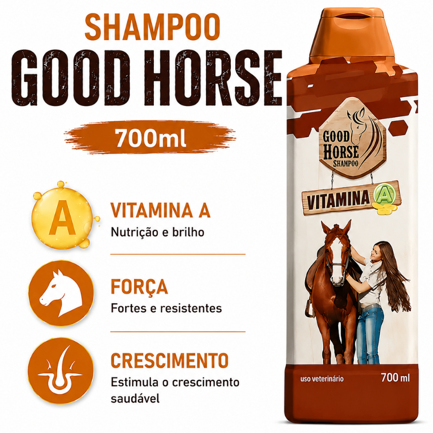 Shampoo Good Horse Crescimento 700ml Cavalo Gold Kit Original