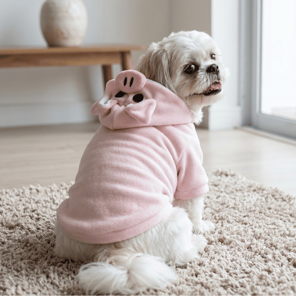 🐷 Roupa Pet Inverno Porquinho em Soft Para Cachorro e Gato