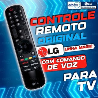 Controle Smart Magic MR22GA TV LG 50NANO75 50NANO80 55QNED86 Voz Mouse Netflix Amazon NF Original