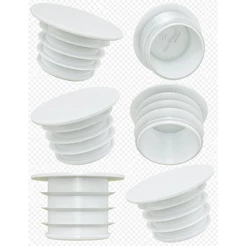 Tampa Rolha Plástica 21mm 4 Degraus Centro Grosso Para Garrafas Com Gargalo Compatível Branco