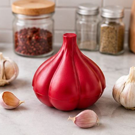 Porta Alho Vermelho Organizador Cozinha Conserva Alhos Frescos decoração cozinha - organização cozinha - conservação