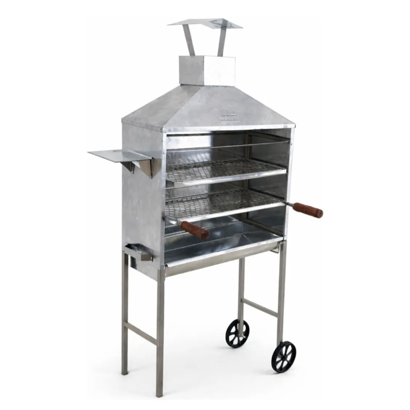 Churrasqueira Móvel Carrinho Churrasco Espetinho Galvanizada