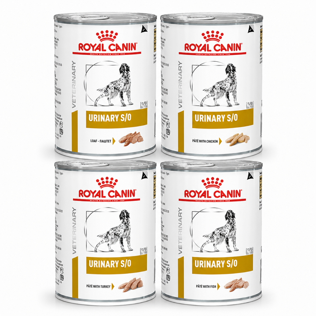 Ração Úmida Lata Royal Canin Urinary S/O para Cães 410g - Saúde do Trato Urinário - Escolha seu Kit