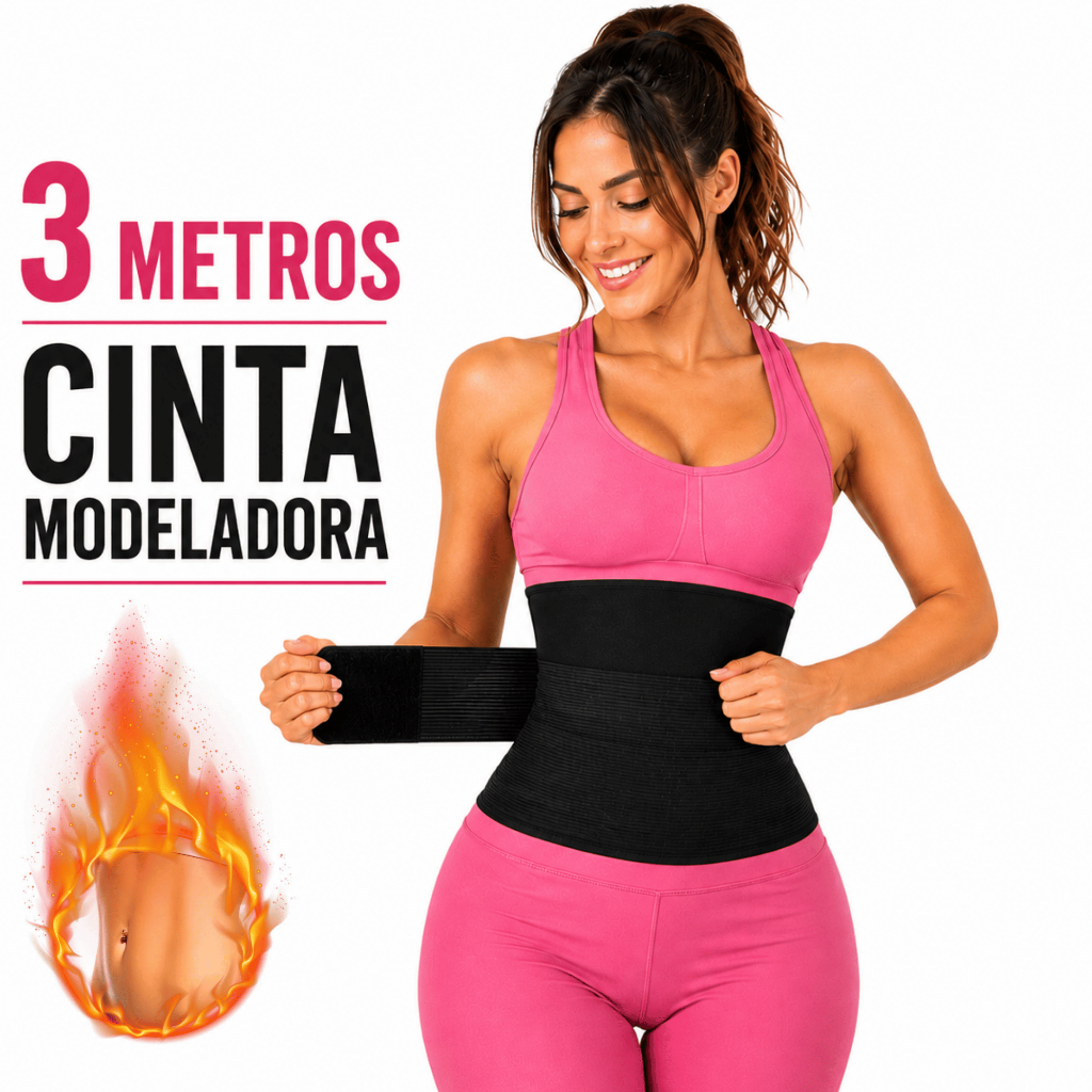 Cinta Modeladora 3 Metros Alta Compressão Faixa Reduz Medidas Afina Cintura Academia Unissex