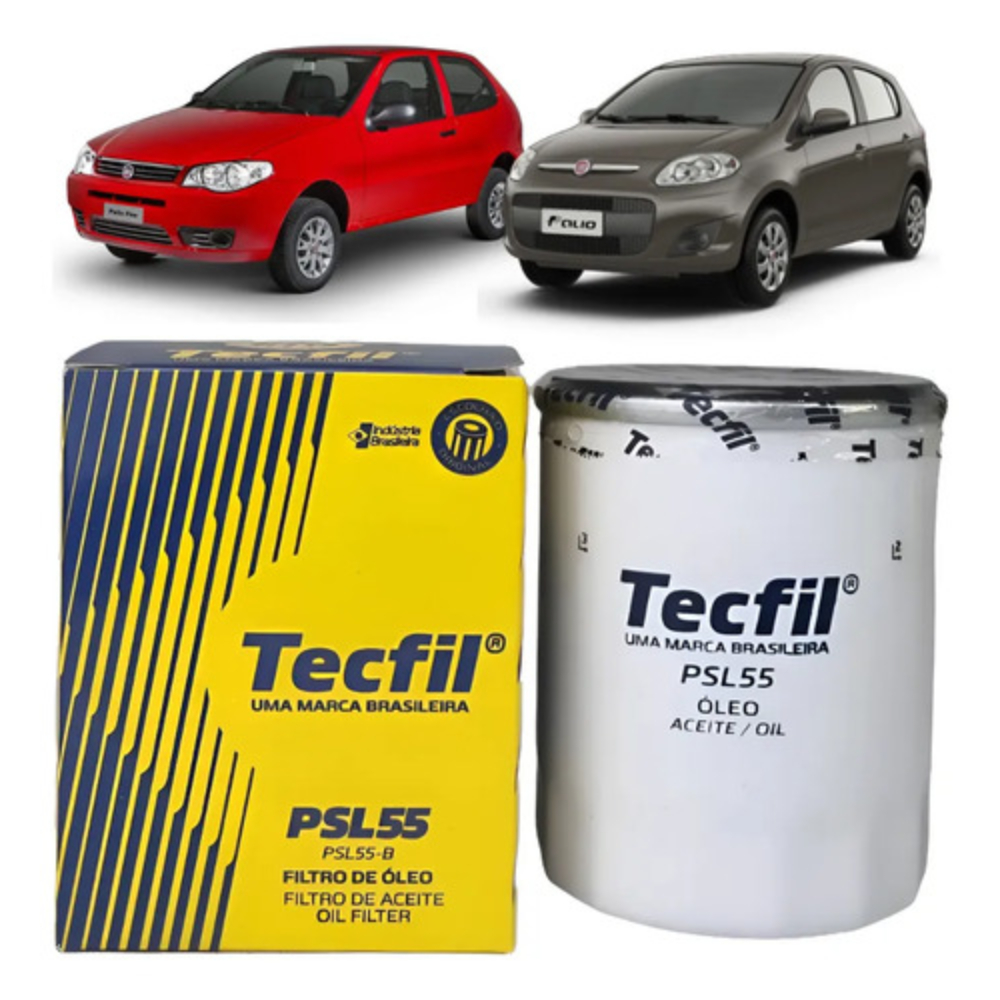 Filtro de Óleo Fiat Palio Fire Evo 1.0 1.3 1.4 8v 16v 2000 a 2017 TECFIL PSL55