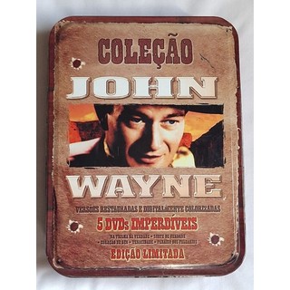 box lata colecao jonh wayne 5 dvds EDICAO LIMITADA COLECIONADOR