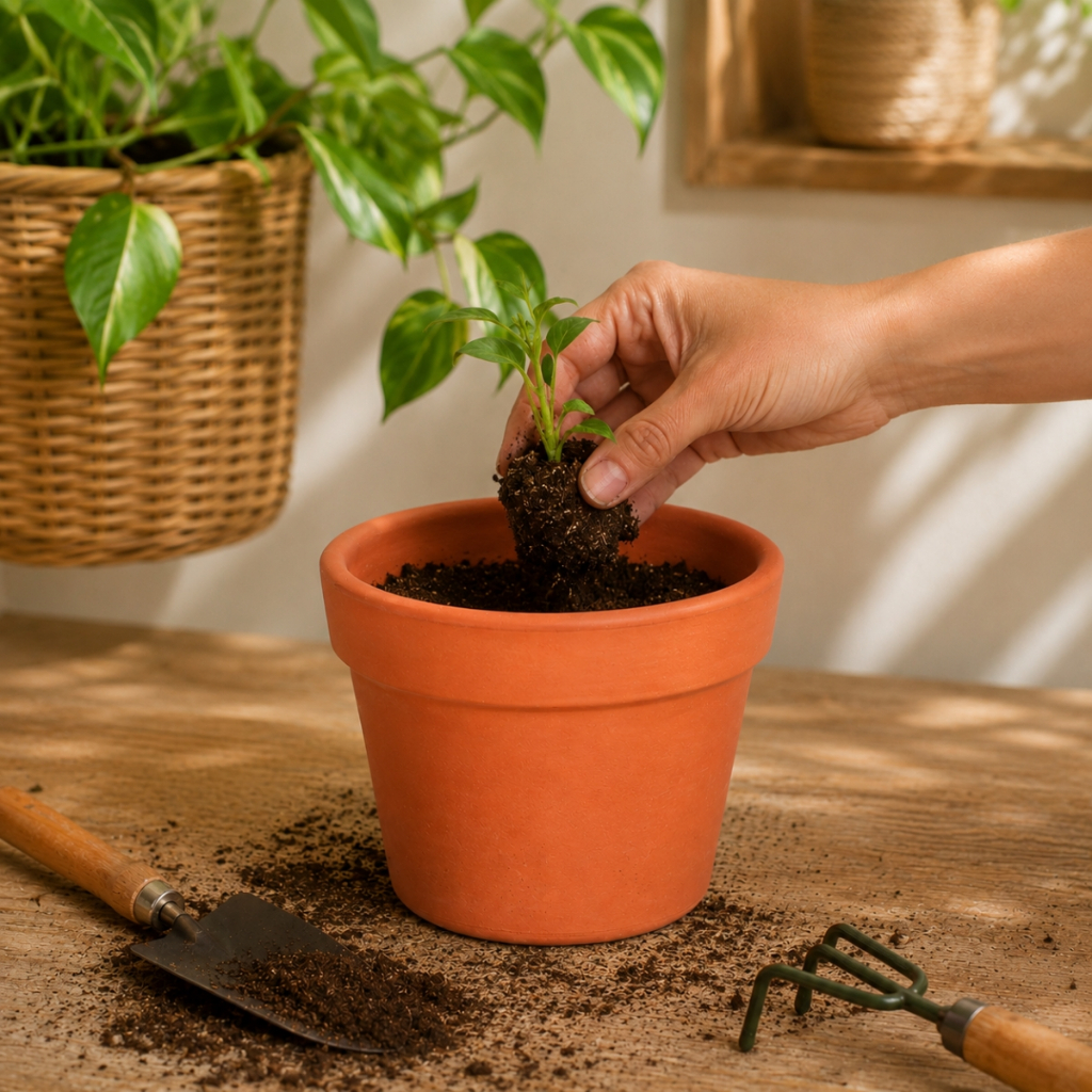 Vaso De Barro Cerâmica 17x14cm P/ Decoração De Jardim Flores Cachepot Plantas Azaléia Crizantemo