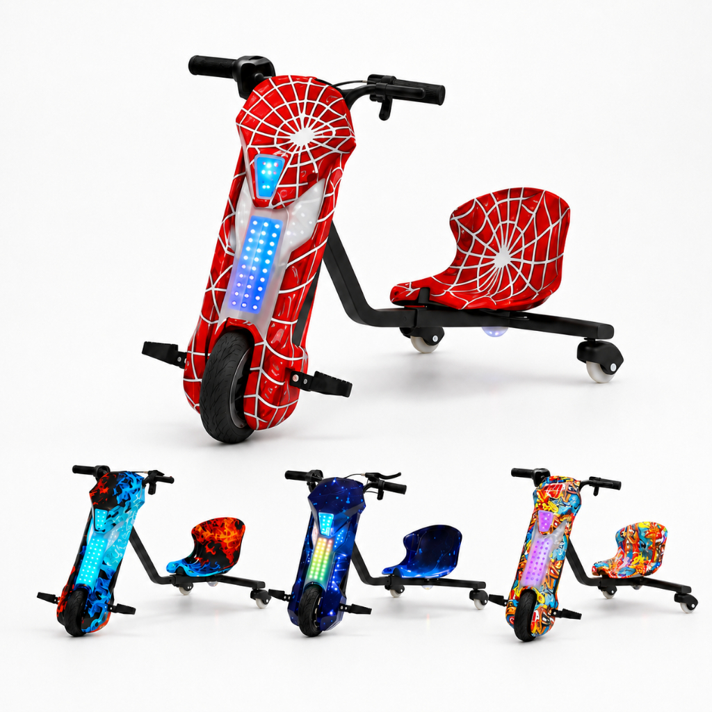 Patinete Triciclo Elétrico Drift 8'' Polegadas Motorizado Bluetooth Infantil