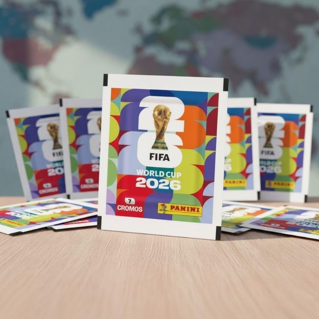 Kit com 12/24/36/48 Envelopes de Figurinhas da Copa do Mundo 2026 + Cartela