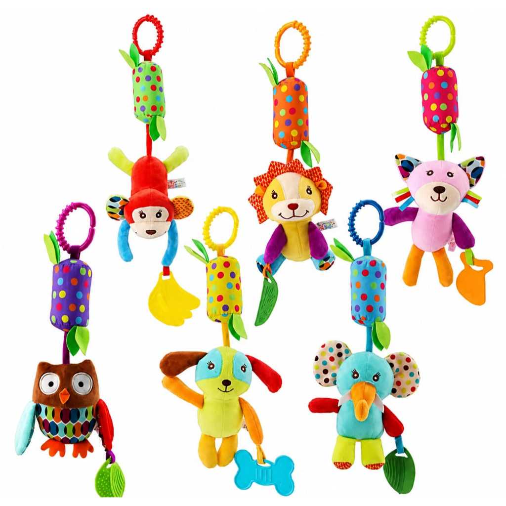 Mobile Anel de Pendurar Brinquedos de Carrinho Bebe Conforto Teether Berço de Chocalho Sensorial