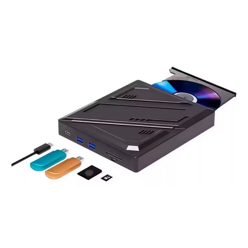 Gravador Leitor (usado) Drive Externo De Cd E Dvd Tipo-c + Usb 3.0 Slim Portátil