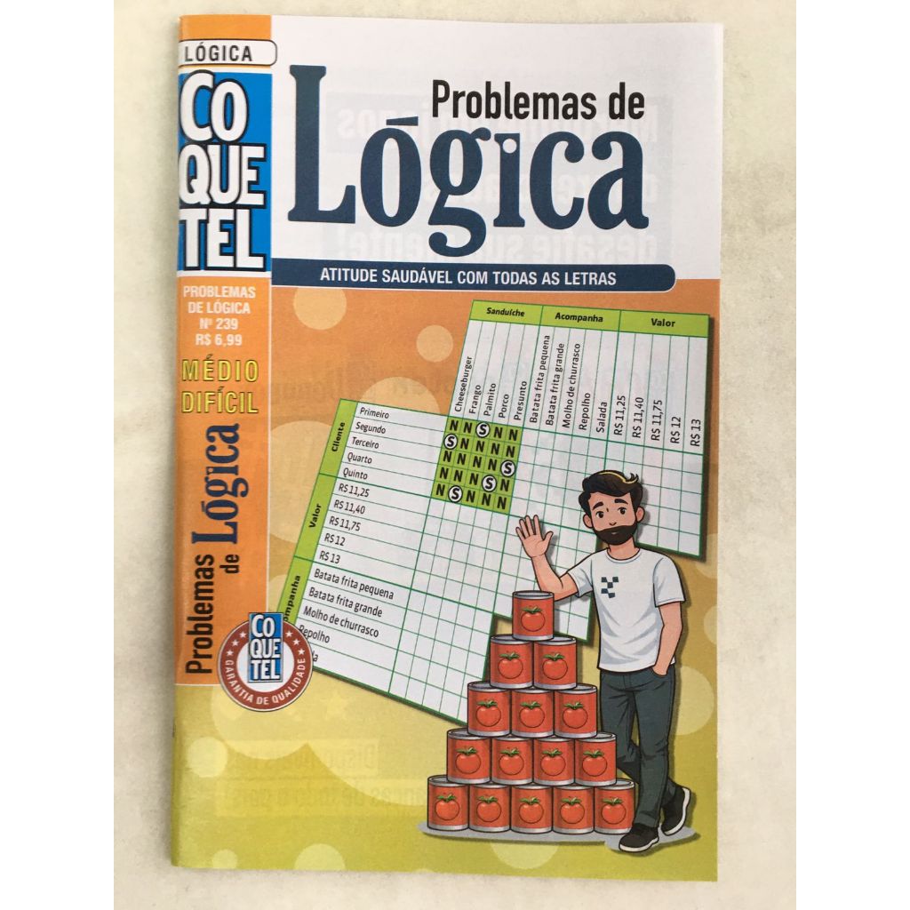 Passatempo Coquetel Problemas de lógica Nível Médio 43 Jogos