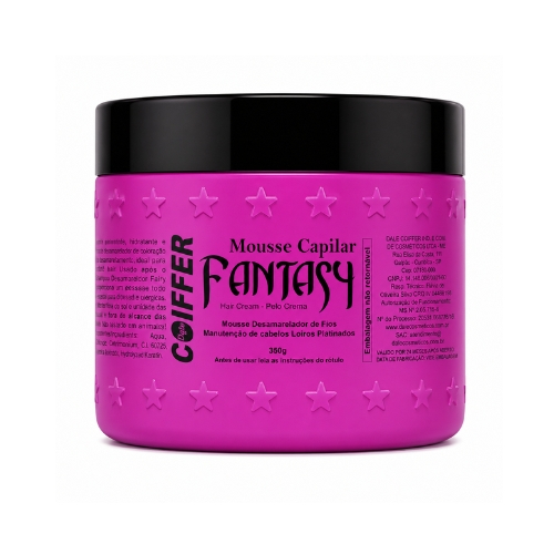 Mousse Fantasy Coiffer 350g Desamarela E Tonaliza Mascara matizadora coiffer