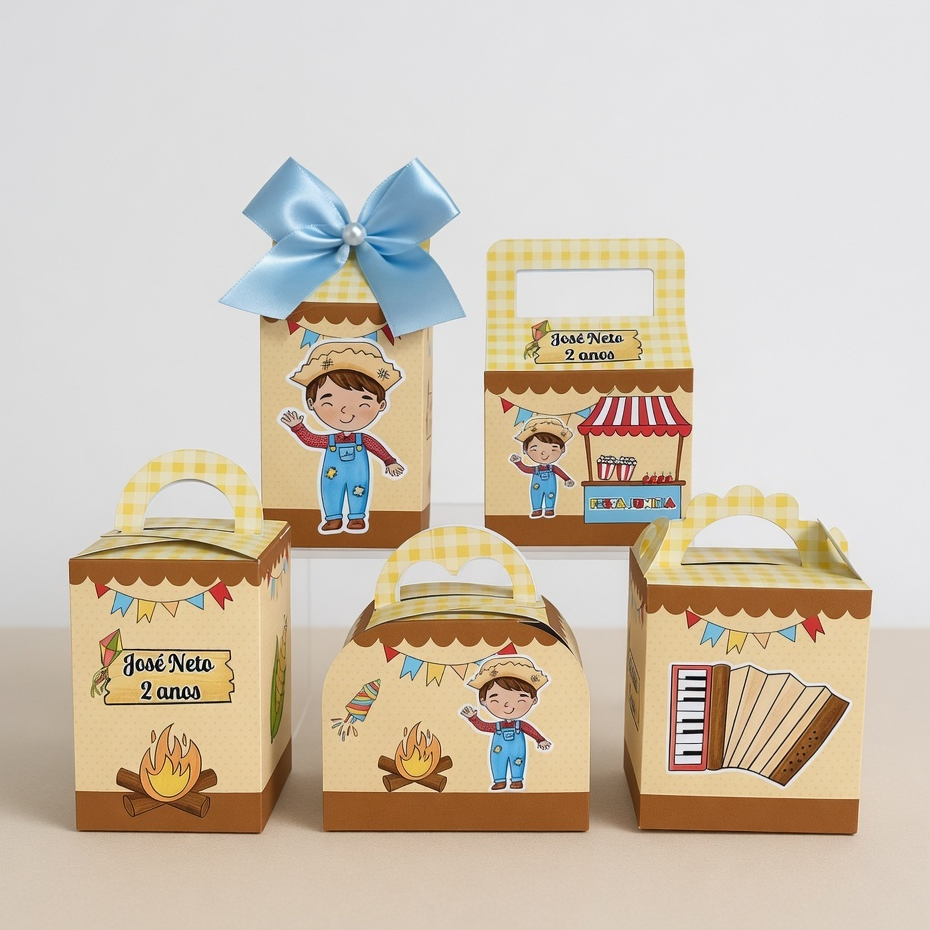 Kit Caixas Festa Junina São João Personalizada/ Lembrancinha de Festa /Aniversário