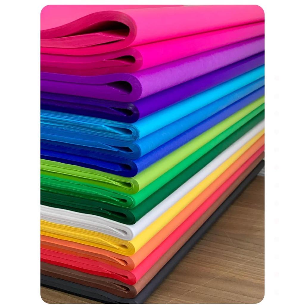 Papel de Seda 50x70 / 48 x 60 cm Pacote C/100 Unidades - MISTO CORES - PROMOÇÃO - LEIA A DESCRIÇÃO ANTES DA COMPRA