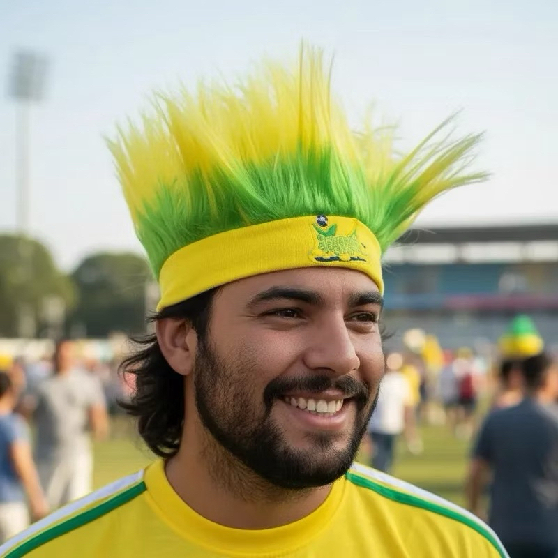 Faixa Do Brasil Com Peruca | Cabelo Maluco | Engraçado | Pegadinha | Verde E Amarela | Seleção Brasileira | Copa Do Mund