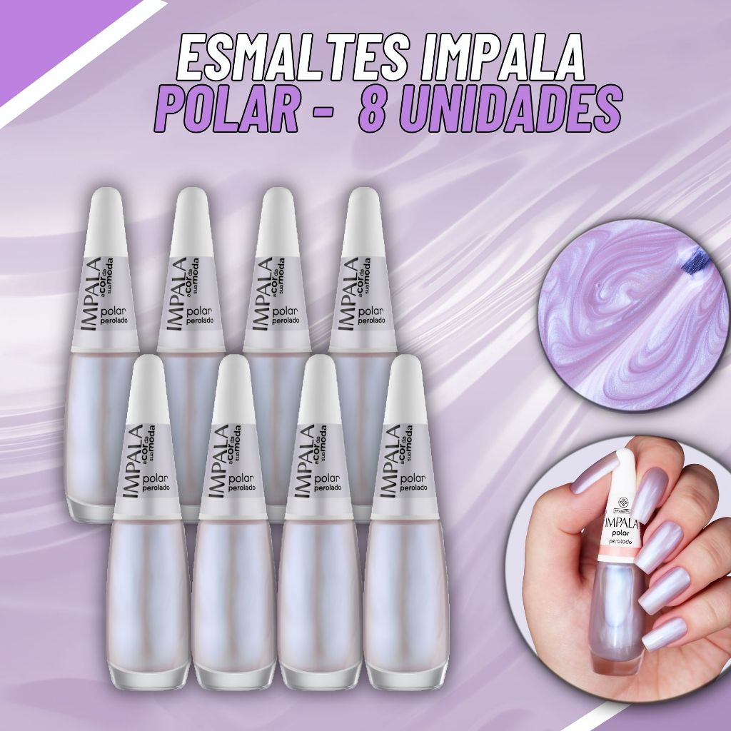 Esmalte Polar Impala Perolado Atacado Manicure Esmalte A Cor da Sua Moda Efeito Borboleta Francesinha