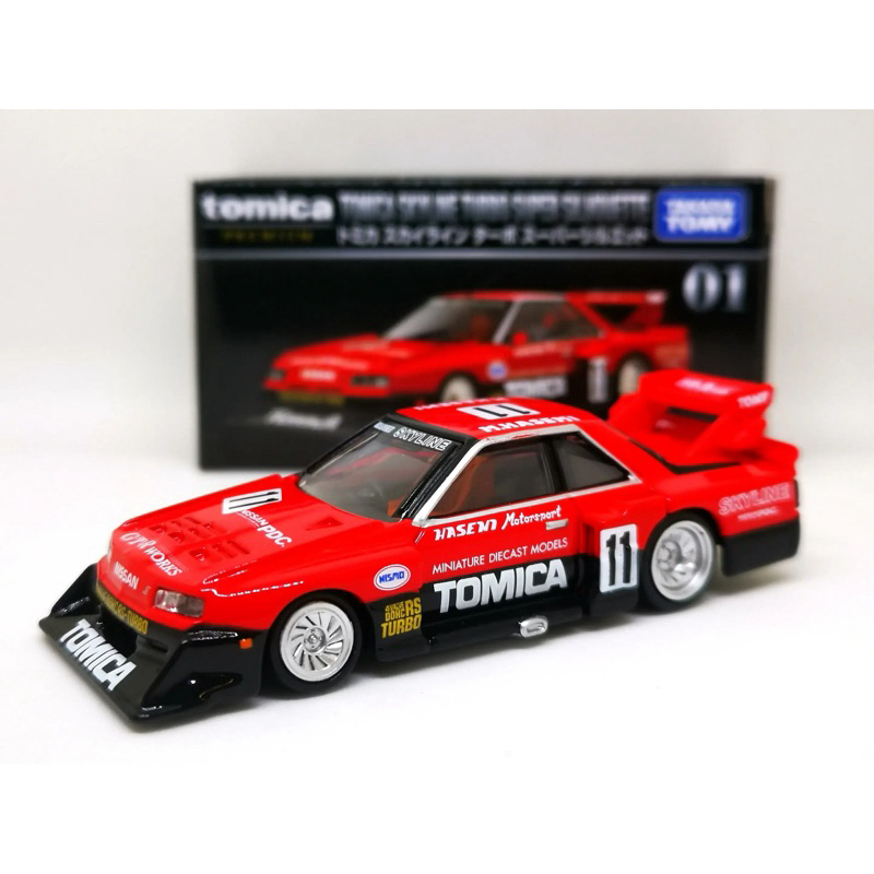 Miniatura Nissan Skyline Turbo Super Silhouette Tomica Premium 01 Takara Tomy Escala 1:64 Colecionável
