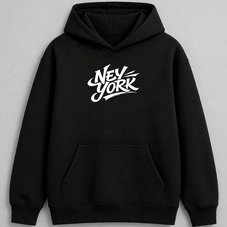 Moletom Canguro Flanelado Ney York Masculino e Feminino Blusa de Frio Inverno Lançamento
