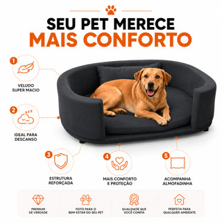 Envio Imediato - Cama Pet Cachorro Gato Porte Pequeno Médio Almofada  Colchão