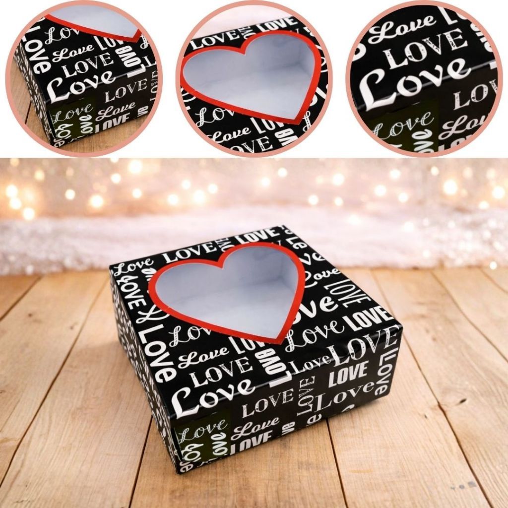 10~50 CAIXA COM VISOR 12X12X4 CM DIA DAS MÃES E NAMORADOS 1689 ( DIA DOS NAMORADOS IDEIA ) OUTLET (CHOCO)