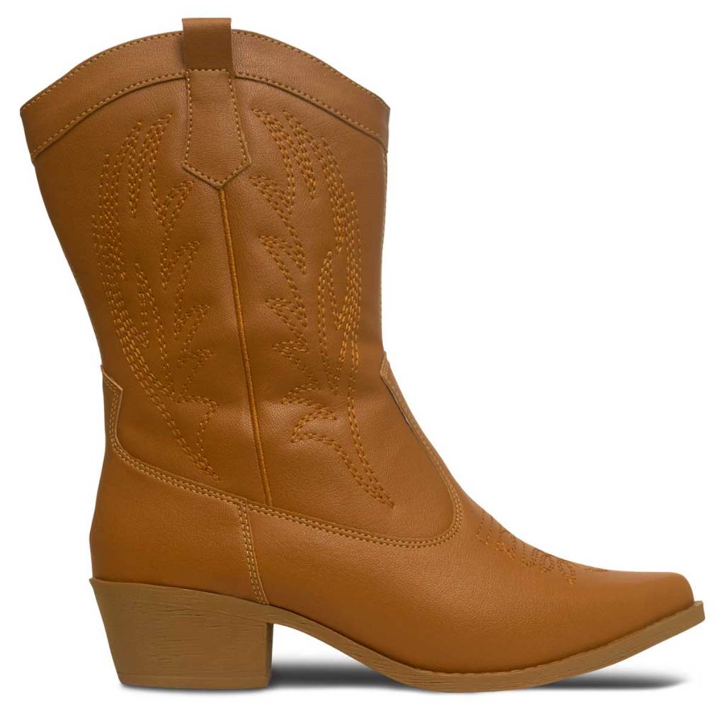 Bota Infantil Menina Texana Western Nº 28 ao 37 Saltinho Bordada Country Confortável 09.24J