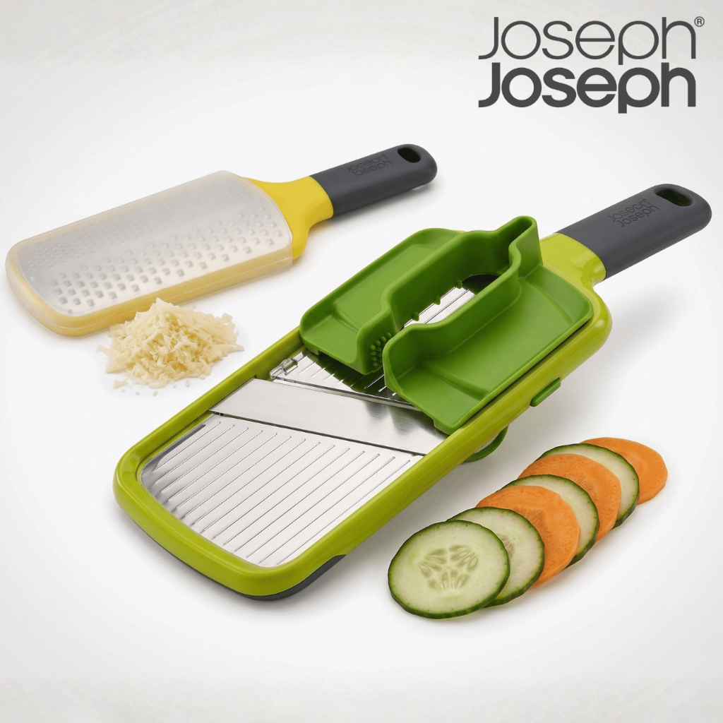 Kit Premium De Corte Ralador E Mandolina Fatiador Joseph Joseph Em Aço Inox Cortar Legumes Verduras