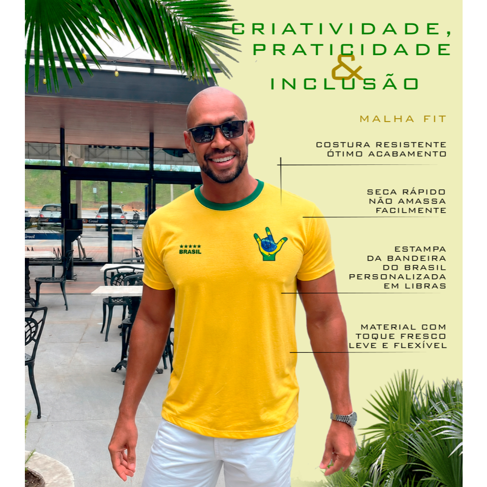 BRASIL HOMEM MULHER TORCEDOR TORCEDORA UNISSEX AMARELA FIT CAMISETA CAMISA ESPORTE FUTEBOL COPA DO MUNDO ESTRELAS DTF
