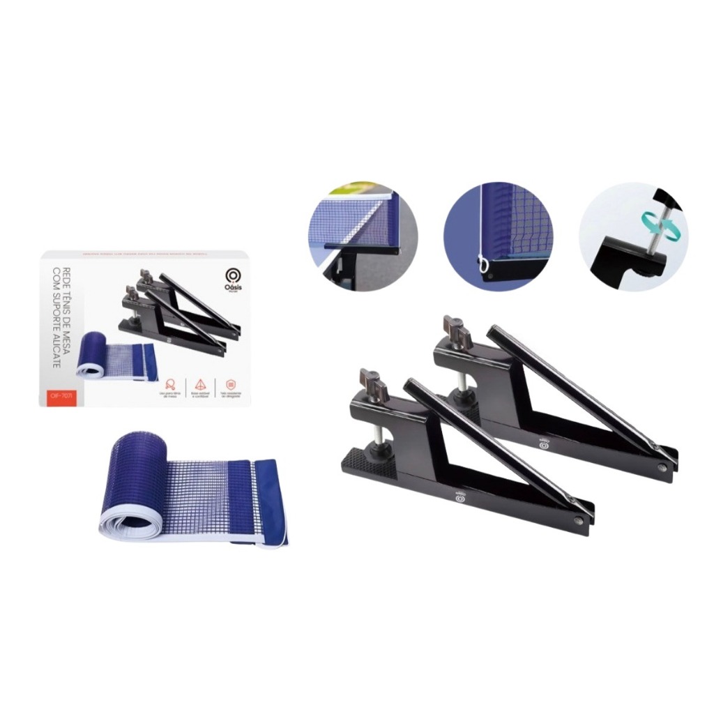Rede De Tênis De Mesa Ping Pong Ferro Com Suporte Alicate Profissional