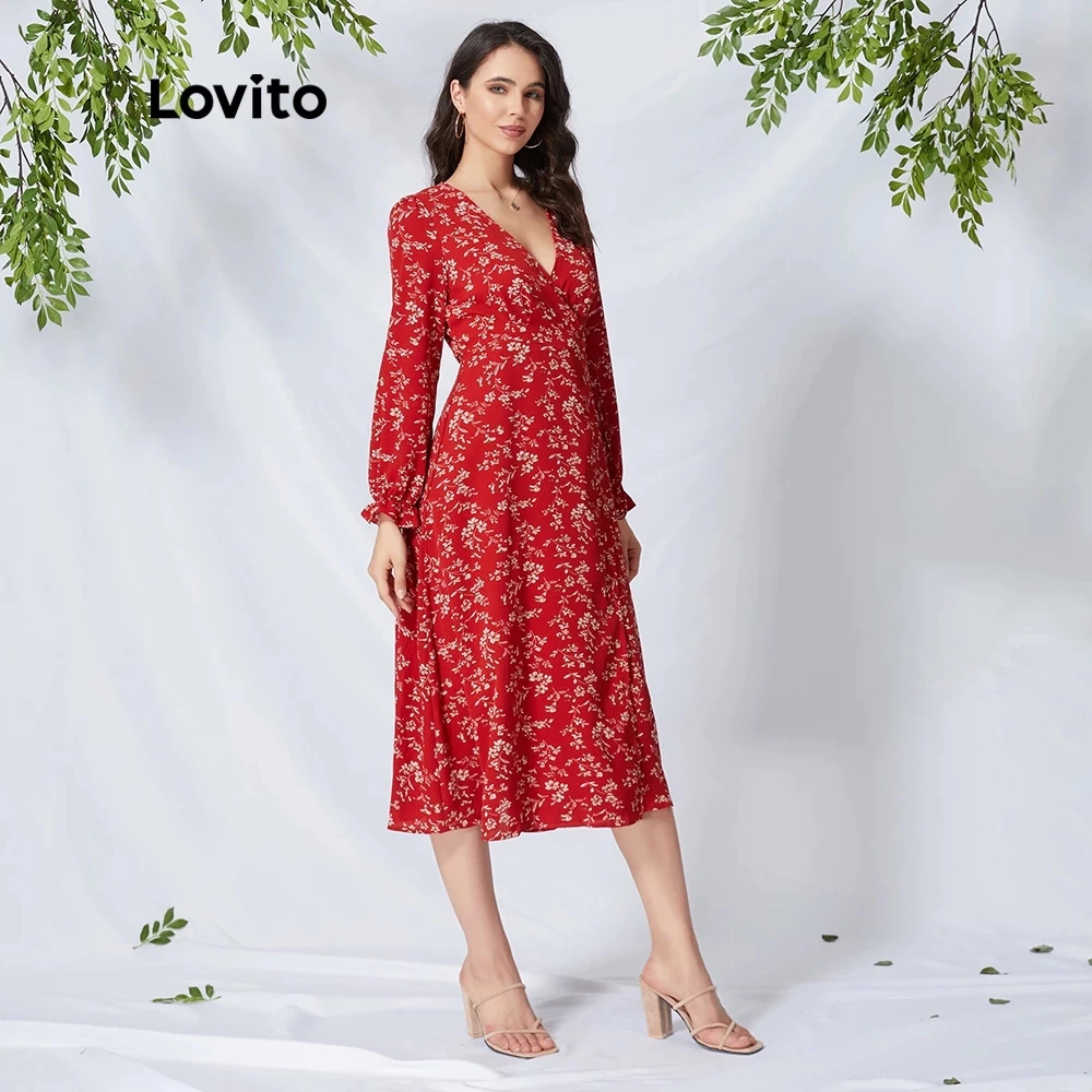 Lovito Vestido Midi Estampa Floral DRLQFS146 · foto 2