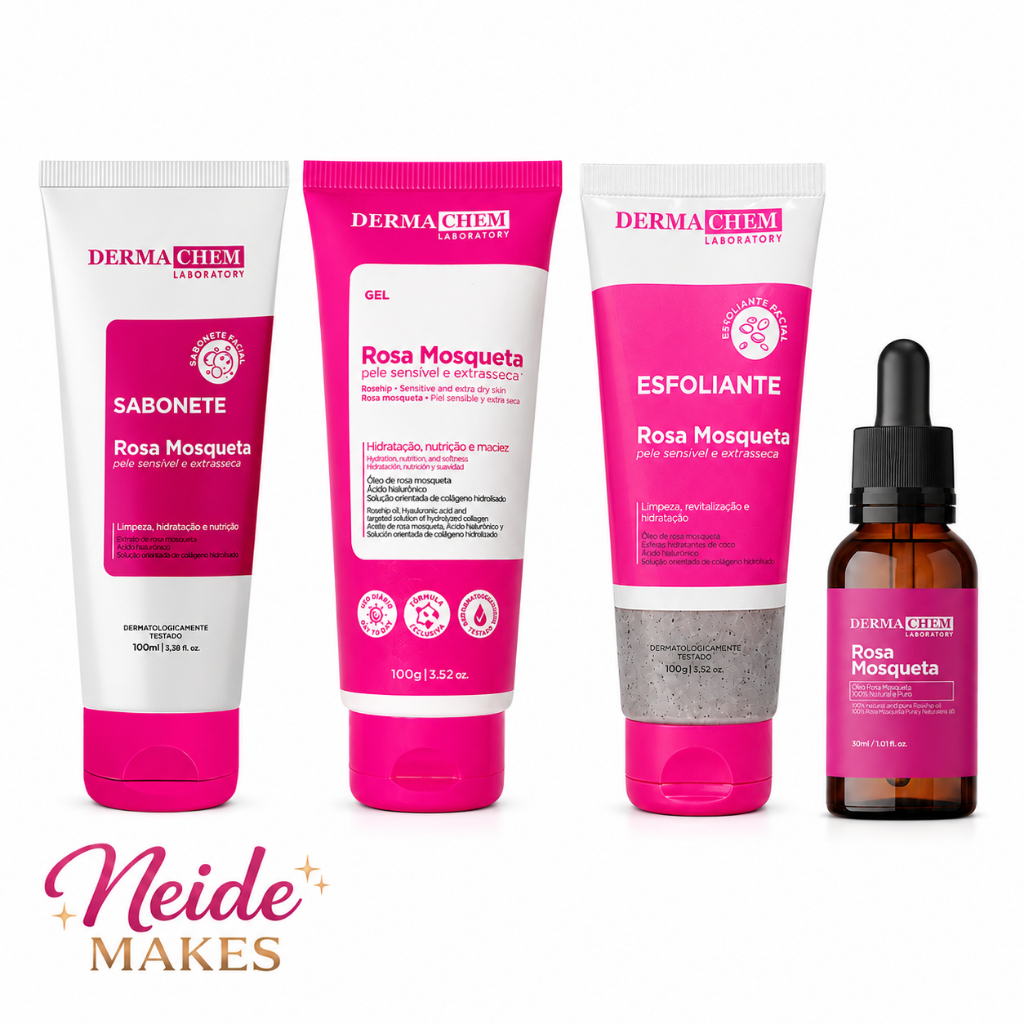 Kit Skincare Rosa Mosqueta Hidratante +Sérum Rosa Mosqueta Clareador 100% Eficacia-Dermachem