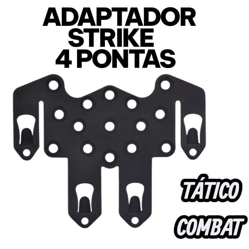 Adaptador STRIKE 4 Pontas Bélica Cor Preto Adaptador Aranha Colete Coldre Original