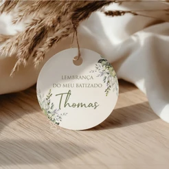 Tags Personalizadas Lembrancinhas folhagem - Aniversários, Batizados, Casamento - 20,30,40 un