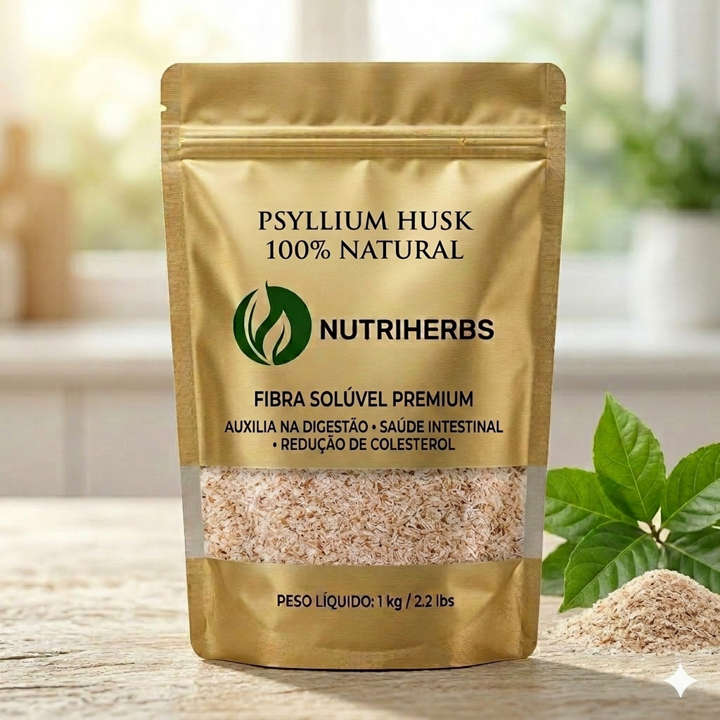 Psyllium Husk Rico em Fibras 60% Puro Natural 200g