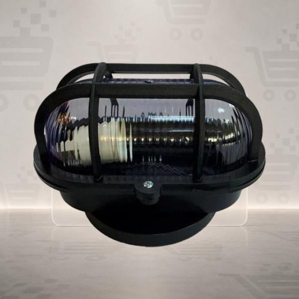 Arandela Tartaruga Oval LED E27 IP65 Preta – Luminária Externa Bivolt | ALF DIGITAL PRODUCTS