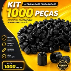 Kit 4 a 1.000 Tampinha Plástica Bico Pneu Moto Carro Bicicleta Caminhão - Tampa Válvula resistente