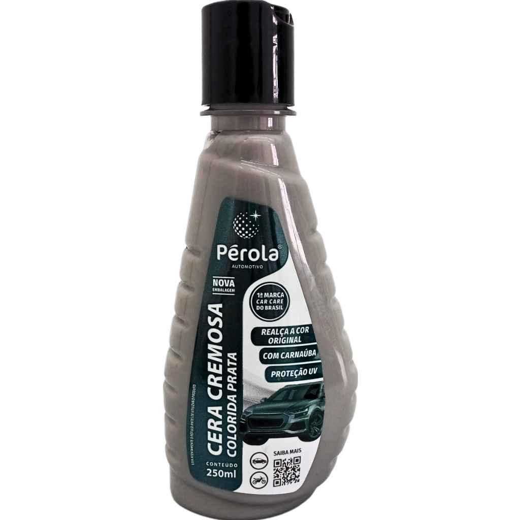 Cera Cremosa Colorida na Cor Prata 250ml Original Pérola