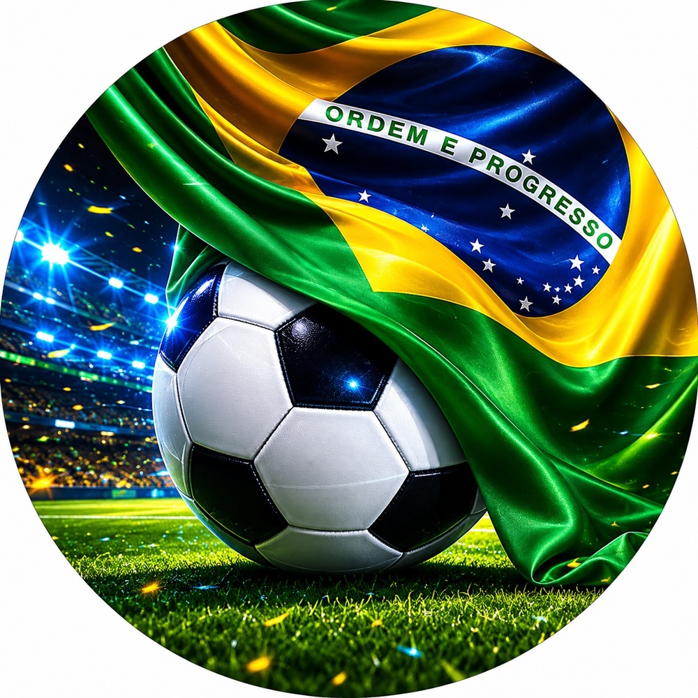 Painel bola Brasil campo Copa  decoração lona
