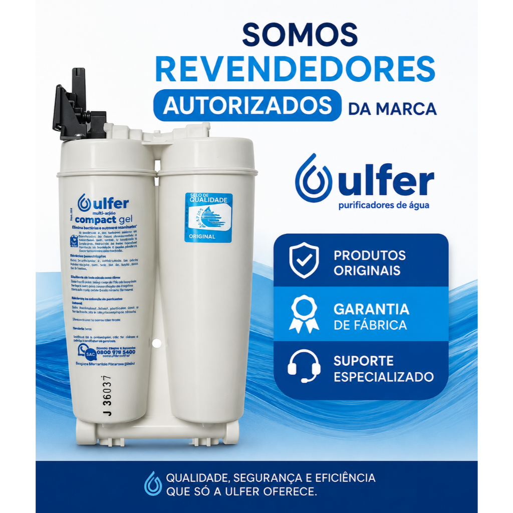 Refil Purificador ULFER COMPACT DUO Elemento Filtrante Original Compact Gel